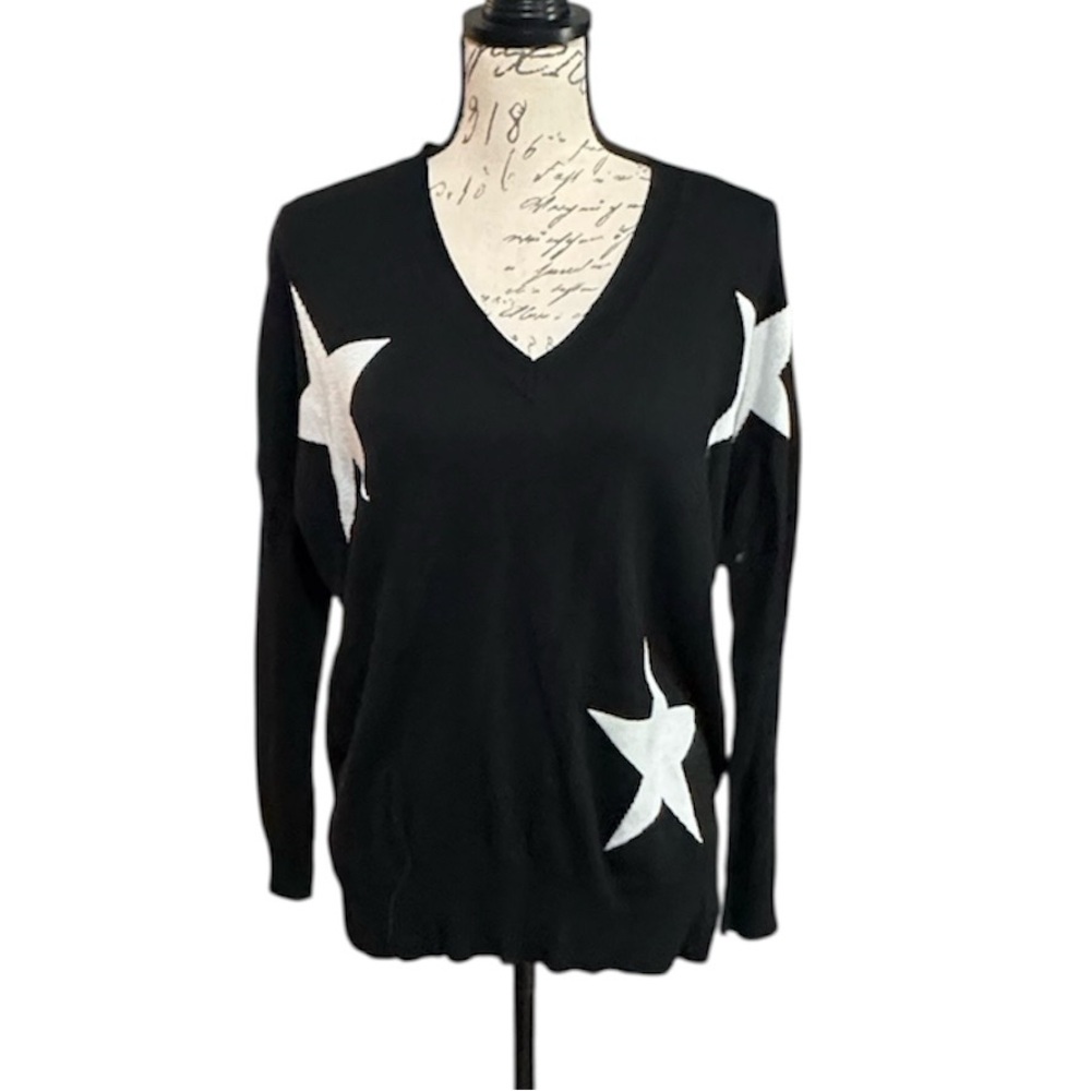 Kut from the Kloth Black Sweater with White Star Accent